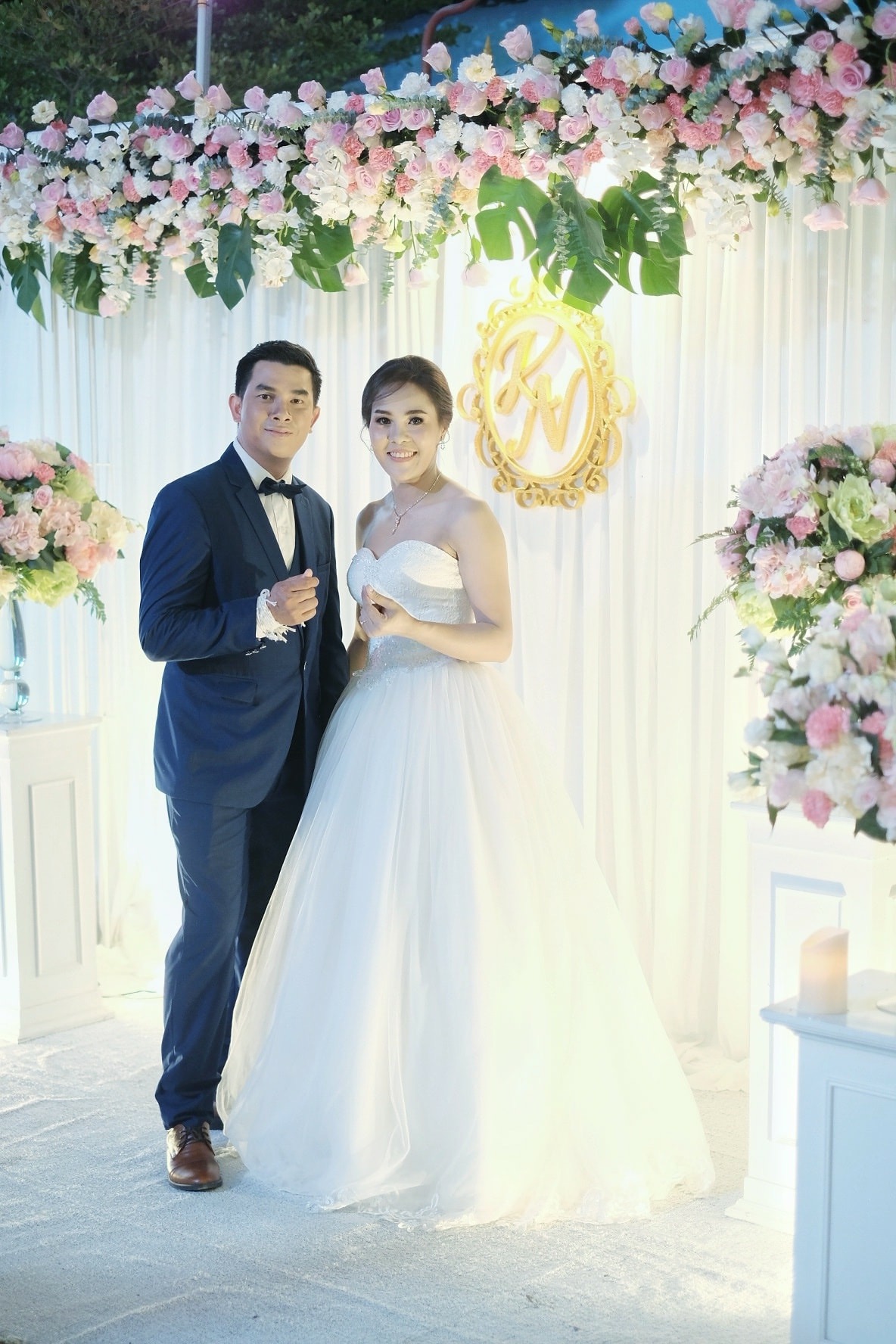 Backdrop งานเย็น งานมงคสมรสคุณก้อย คุณปอม 11พย.61