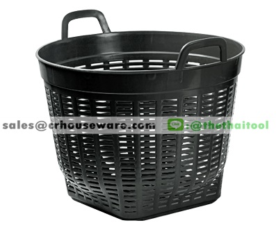 เข่งพลาสติก เบอร์ 6 สีดำ รหัสสินค้า 009-B-ONE-706, เข่งปลูกต้นไม้,เข่งเพาะเห็ดเล็ก ,Wood_Store