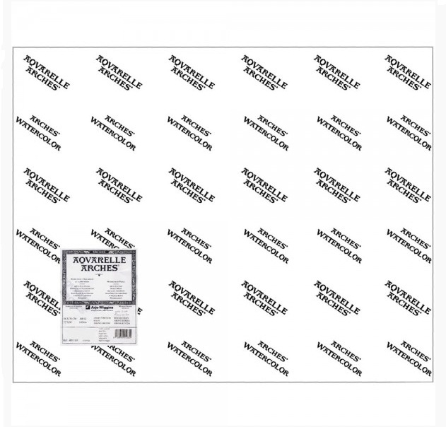 กระดาษสีน้ำอาเช่ Cotton100% 56x76cm 300g แพ็ค10แผ่น