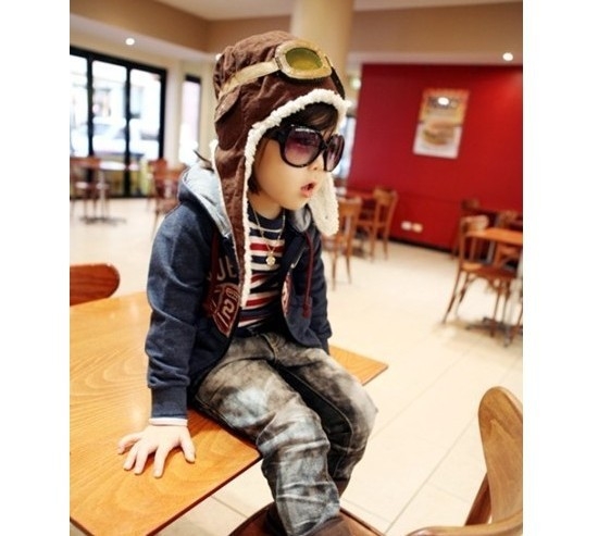 หมวกนักบิน ขนนุ่ม