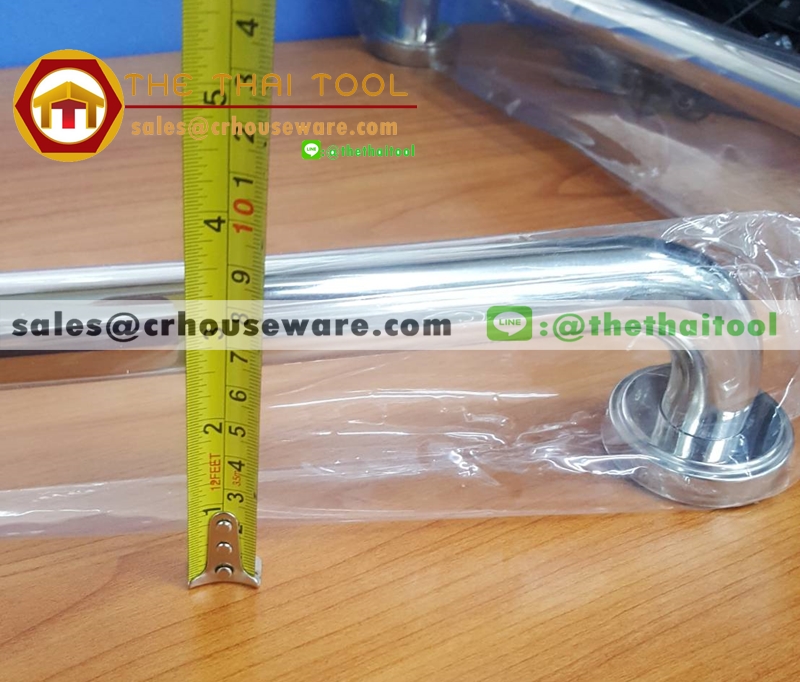 ราวจับกันลื่นสแตนเลส ขนาด 40 ซม. (พร้อมพุกเหล็ก) รหัส : 006-SL-140 Stainless safety handrails size 40 cm. ( with sleeve anchor bolt ) Code : 006-SL-140