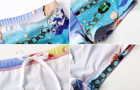 พร้อมส่ง ชุดว่ายน้ำ ผู้ใหญ่ เซ็ต4ชิ้น สีฟ้า สุดคุ้ม สามารถใส่แยกชิ้นได้