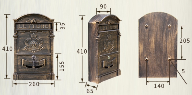 ตู้จดหมายทรงยุโรป European mail box style.,ตู้จดหมายวินเทจ