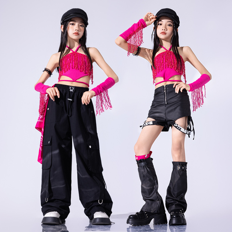 friendly4kid ชุดเต้น เซ็ตสีชมพู เสื้อ+ปลอกแขน+กระโปรง/กางเกง