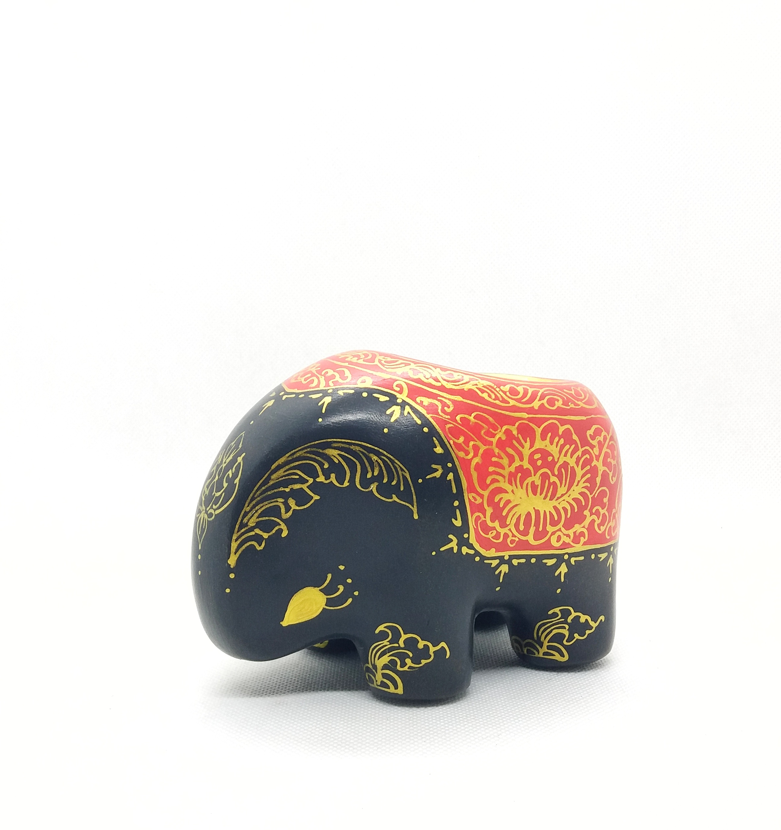 ช้างใส่เทียนหอมเทียน Size S ดำแดง