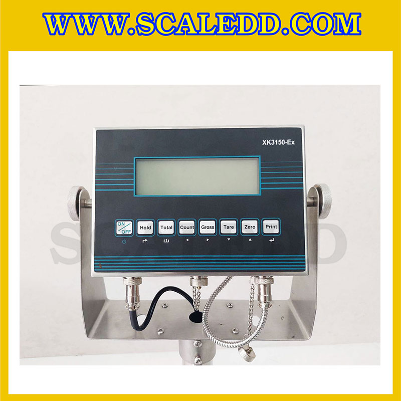 เครื่องชั่งดิจิตอลกันระเบิด XK3150 Explosion Proof Scales เครื่องชั่งน้ำหนัก3ตัน เครื่องชั่งดิจิตอล3000kg ตาชั่งดิจิตอล3000กิโลกรัม เครื่องชั่งดิจิตอลกันระเบิด3000kg พิกัดน้ำหนัก 3000kg ค่าละเอียด 500g ขนาดแท่นชั่ง 120x120cm. ยี่ห้อ LOCOSC รุ่น XK3150-EX
