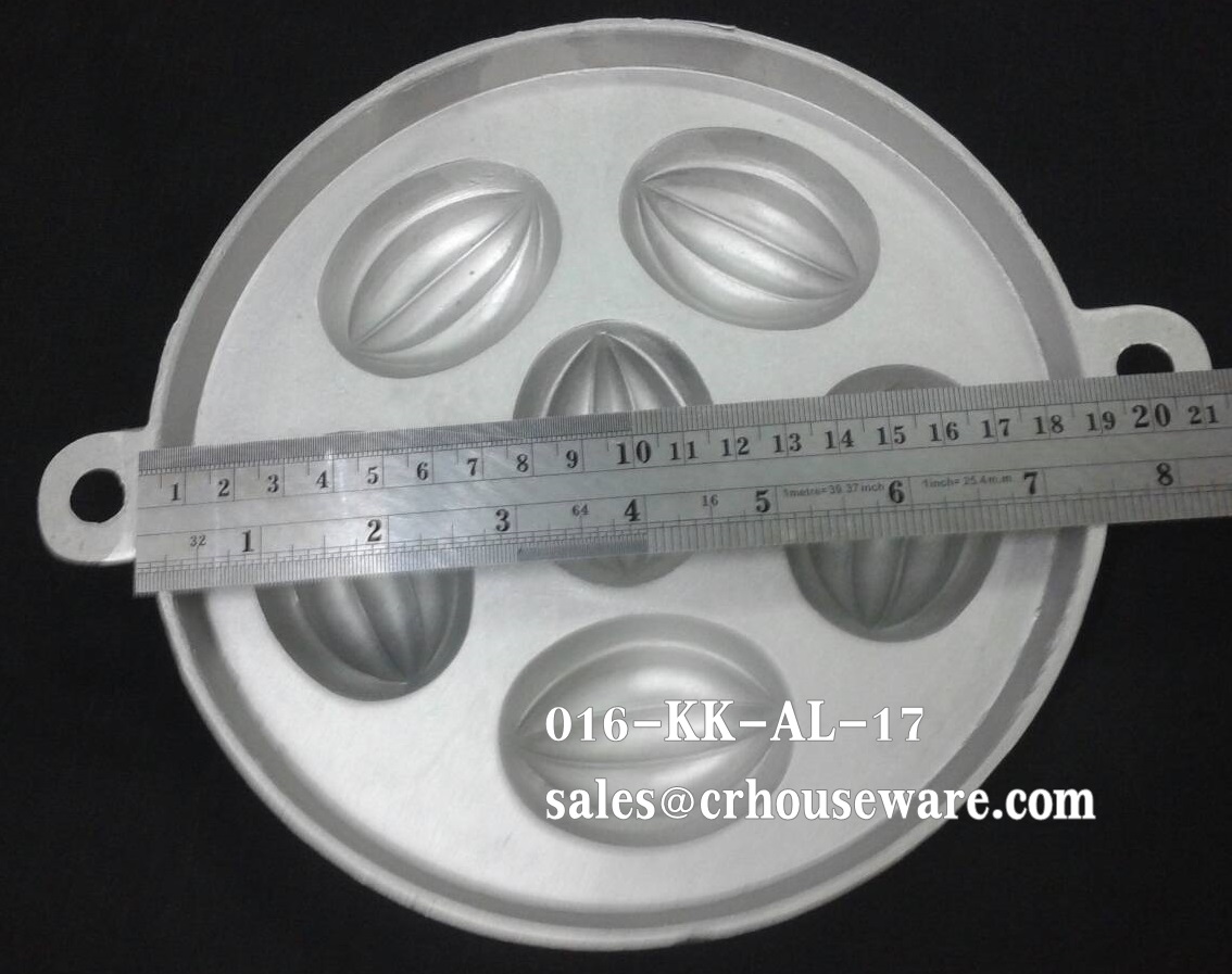 พิมพ์ขนมไข่อะลูมิเนียม เล็ก ขนาด 7 นิ้ว 016-KK-AL17 Khanom Khai mold aluminum 7 inch Carambola. 016-KK-AL17 อุปกรณ์ทำขนม
