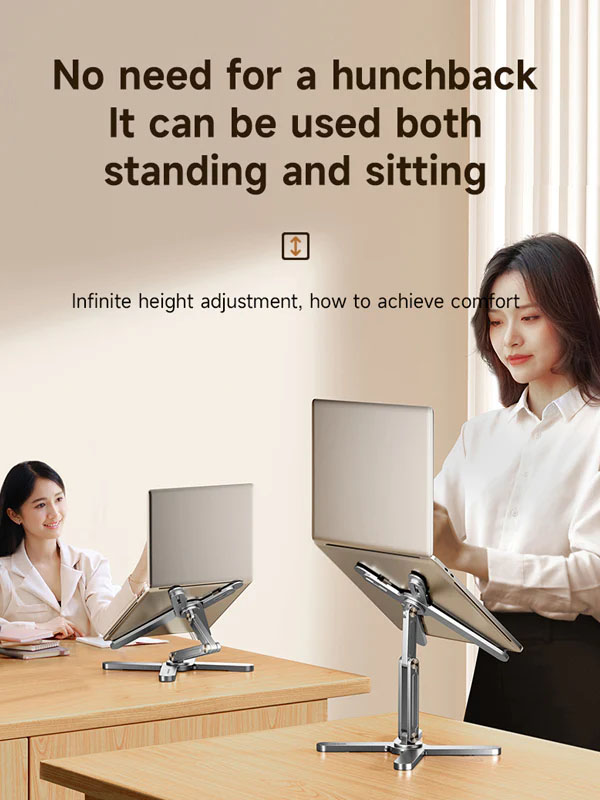 Laptop Stand Ergonomic 360 Rotable by Cabletime หมุนได้ 360 องศา ปรับขึ้นลงได้ พับเก็บและพกพาได้
