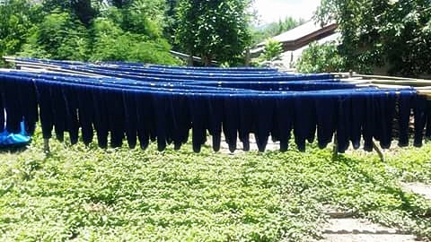 SIVA รับจ้างย้อมผ้าสีธรรมชาติ Natural dyes service(ผ้าย้อมคราม&ผ้าหมักโคลน) สีคราม,สีหมักโคลน 50 เมตร