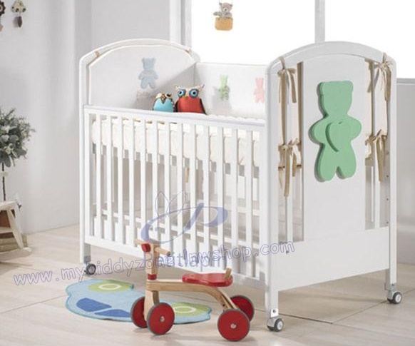 TP21055 (WD9ฺA) เตียงไม้สีขาว White Delux สำหรับเด็ก มัลติฟังชั่น สไตล์ยุโรป สินค้าคุณภาพ ไม่มีลิ้นชัก