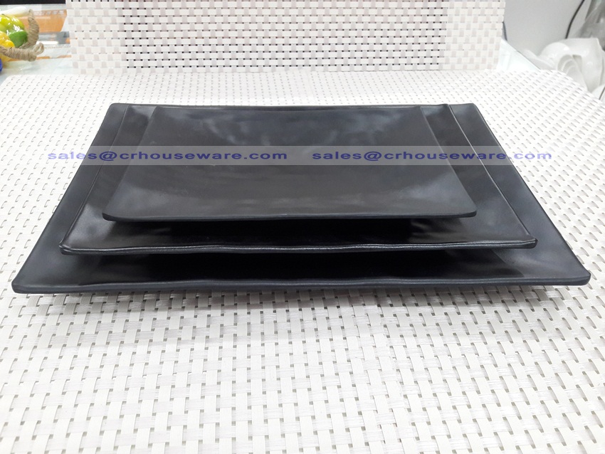 จานตื้น สี่เหลี่ยมผืนผ้า 017-PX-F151312