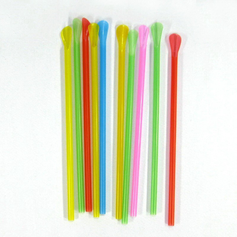 หลอดช้อน คละสี ( 100 ชิ้น )