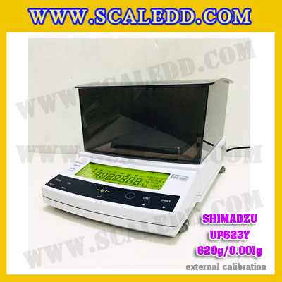 เครื่องชั่งดิจิตอล ทศนิยม 3 ตำแหน่ง รุ่น UP623Y 620gx0.001g เครื่องชั่งละเอียดสูง620g เครื่องชั่งน้ำหนัก620g ตาชั่ง620กรัม พิกัดน้ำหนัก 620g ความละเอียด 0.001g ยี่ห้อ SHIMADZU รุ่น UP623Y
