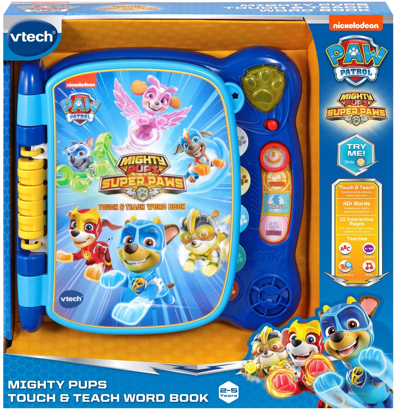 หนังสืออิเล็คโทรนิค VTech PAW Patrol Mighty Pups Touch and Teach Word Book