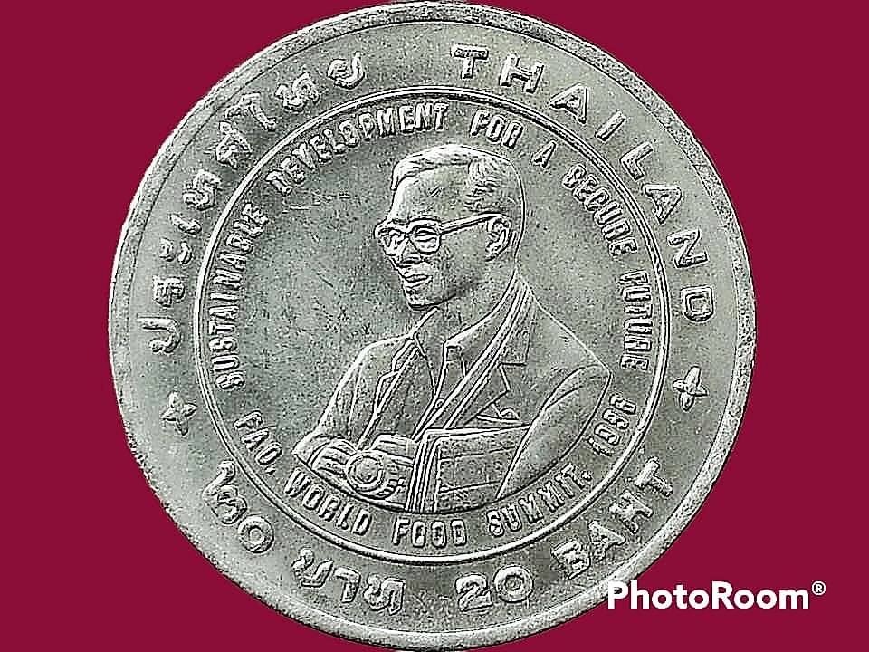 เฉลิมพระเกียรติ 20 Baht (F.A.O. Agricola Medal to HM King Bhumibol Adulyadej