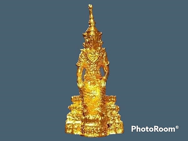 รูปเหมือนหล่อ สมเด็จองค์ปฐม หลวงพ่อฤาษีลิงดำ วัดท่าซุง จ.อุทัยธานี เนื้อกะหลั่ยทอง