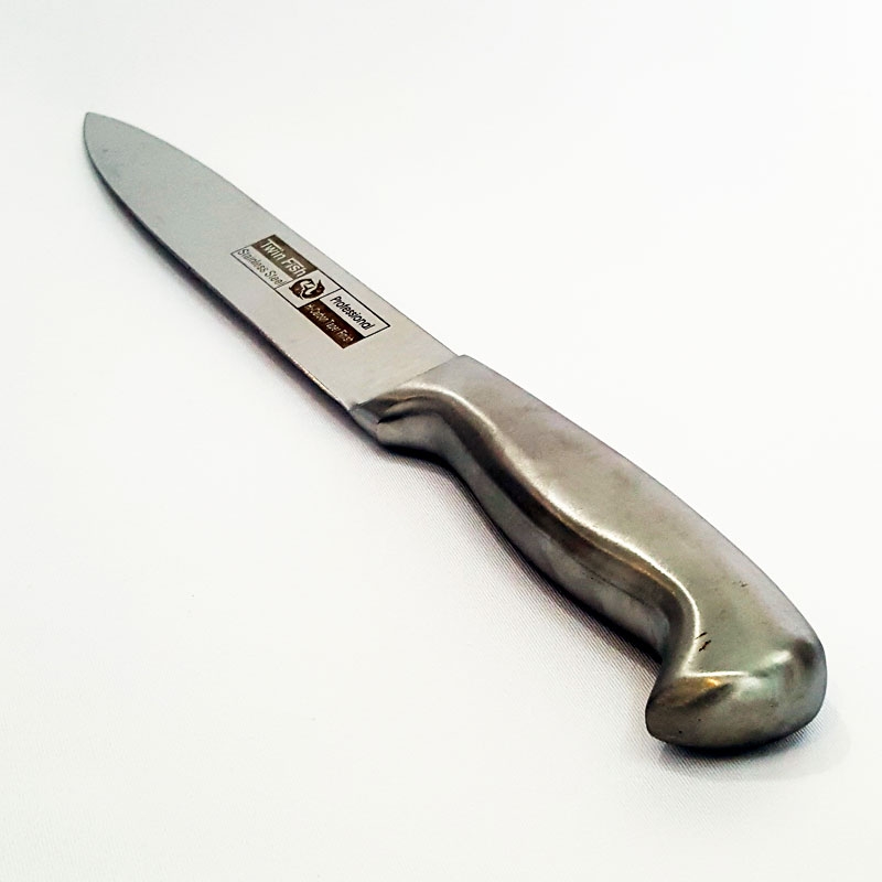 มีดแล่เนื้อปลายแหลม 8 นิ้ว ด้ามสเตนเลส 7361/8 ตราปลาคู่