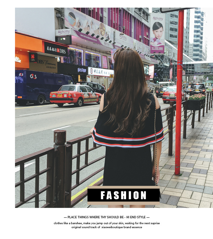 ชุดเดรสแฟชั่นแขนกุด ดไซน์เก๋-1474-สีดำ