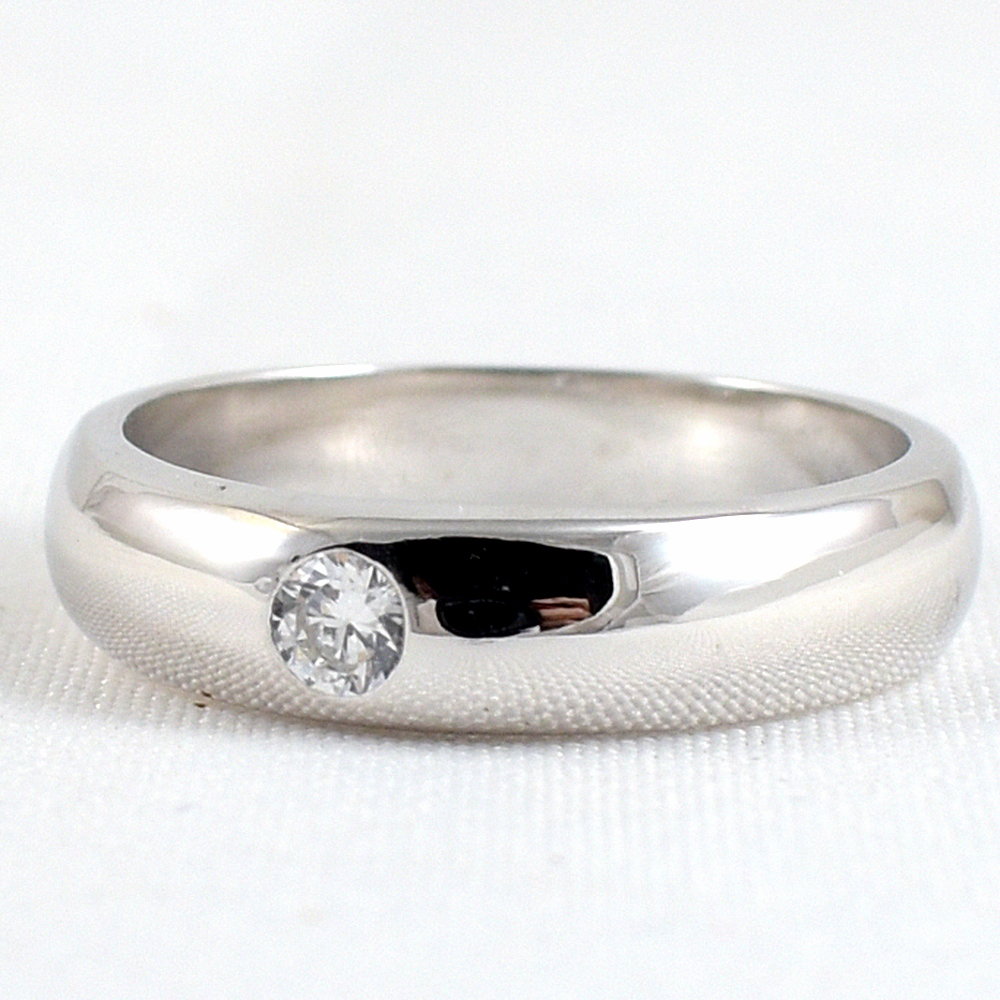 แหวนเงินแท้ราคาถูกชุบทองคำขาว เพชรCZแท้ 0.10 กะรัต งานประณีตสวยงาม สั่งผลิตค่ะ