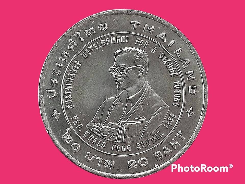 เฉลิมพระเกียรติ 20 Baht (F.A.O. Agricola Medal to HM King Bhumibol Adulyadej
