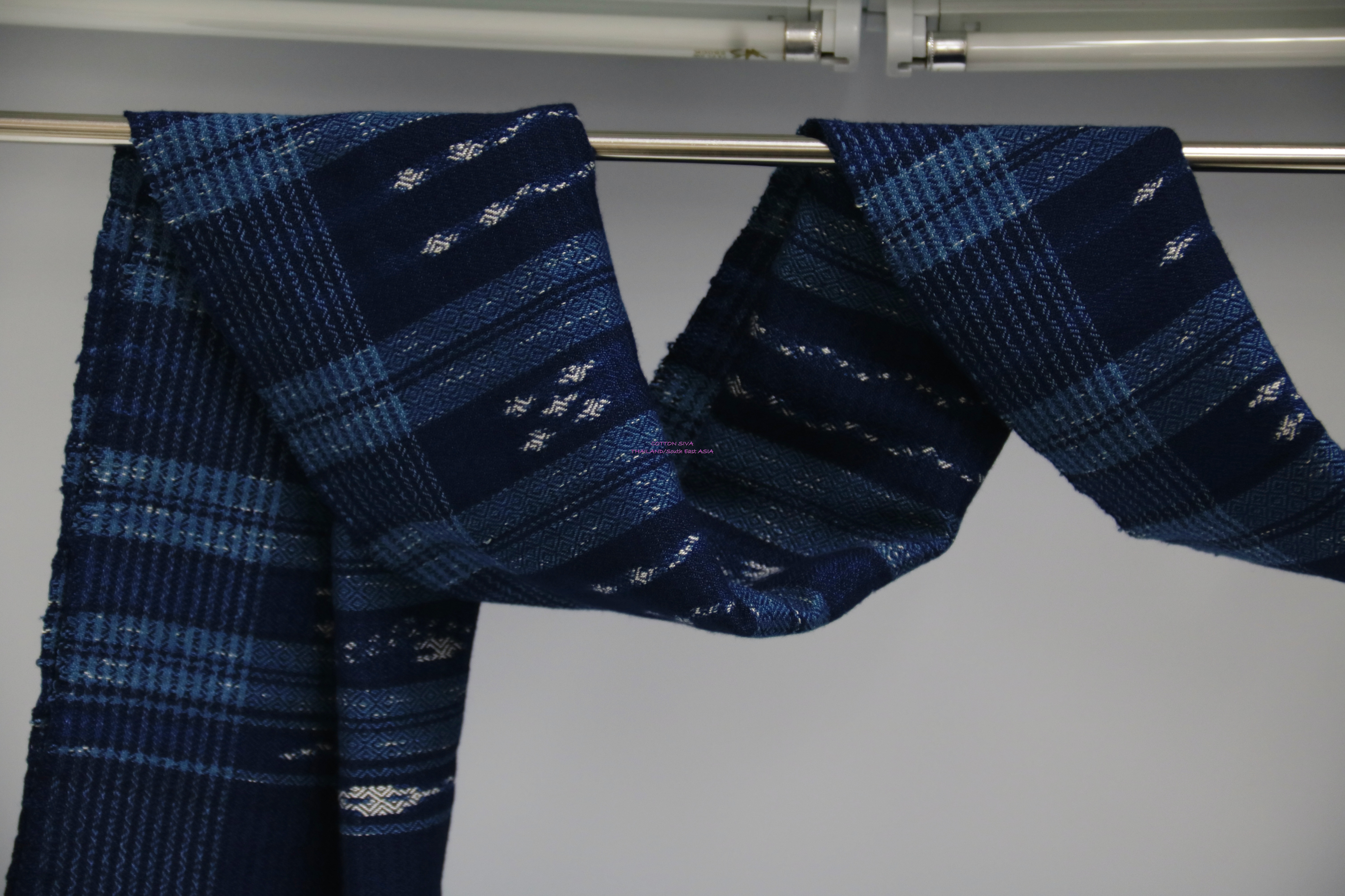 ผ้าพันคอผ้าฝ้ายย้อมคราม(Scarf - cotton dyeindigo