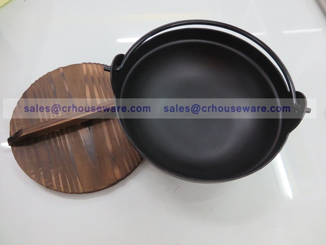 หม้อเสริฟพร้อมฝาไม้ 005-SK-197 Hot pot with lid-wood. 005-SK-197Nabe Japanese shabu pot,Gang nồi shabu nabe Nhật Bản,បោះសក្តានុពលរបស់ជប៉ុន NABE សាប៊ូដែក,铸铁锅火锅涮日本