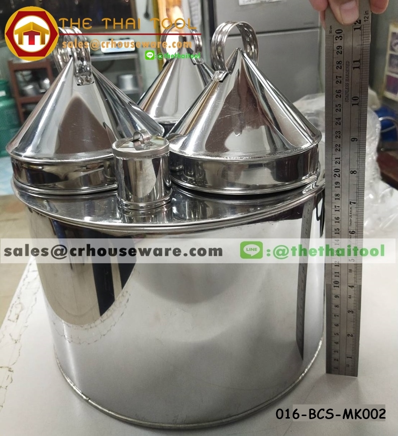 หม้อทำข้าวเกรียบปากหม้อ 3 ช่องใช้กับเตาแม่เหล็กไฟฟ้าได้ 30 ซม.