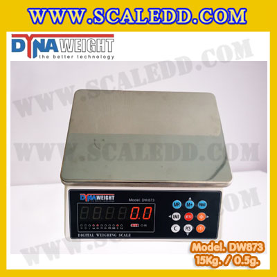 เครื่องชั่งน้ำหนักดิจิตอลตั้งโต๊ะ พิกัด15Kg ค่าละเอียด 0.5g ยี่ห้อ Dynaweight รุ่น DW873