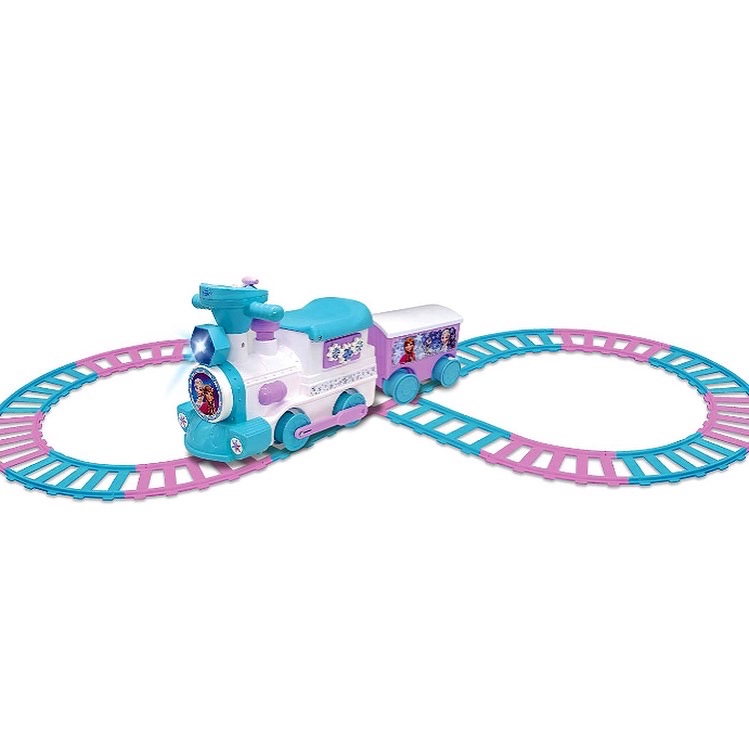 รถไฟแบตเตอรี่พร้อมราง Disney 2-in-1 Battery-Powered Frozen Train with Caboose & Tracks
