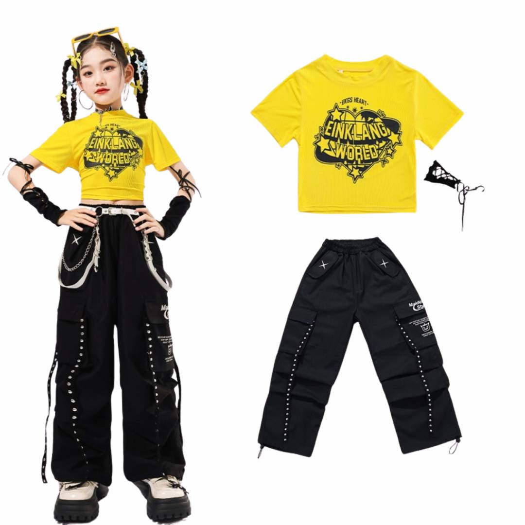 พร้อมส่ง ชุดเต้น เซ็ตชายหญิง เสื้อแขนสั้น+กางเกงขายาวสายรัด