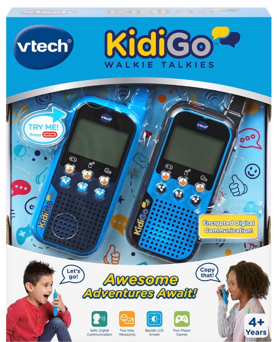 VTech KidiGo Walkie Talkies, Blue