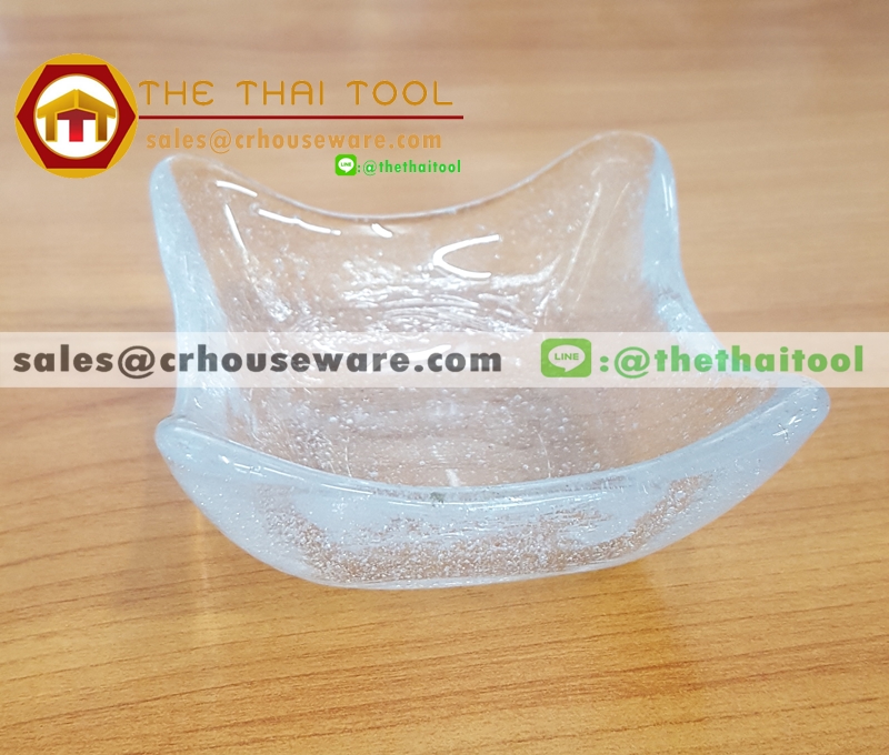 ถ้วยแก้วเหลี่ยม รหัส : 005-J770 Glass cup Square shape Code : 005-J770
