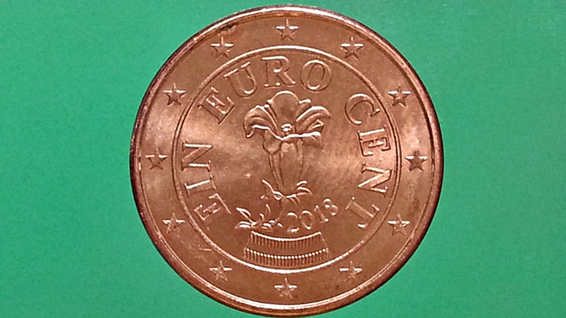 เหรียญ เงินตรา ประเทศ ออสเตรีย Euro Cent (Gentian) 2018