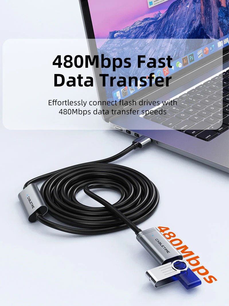 Active USB 2.0 Extension Cable USB A Male to A Female by CableTime