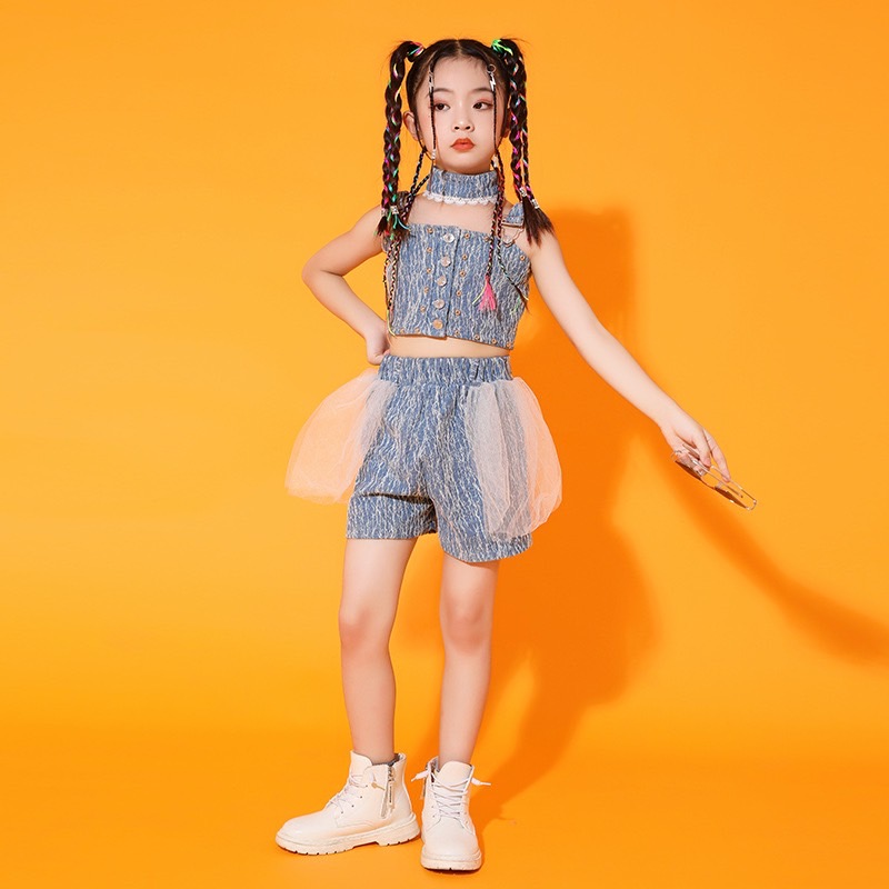 ชุดเต้น coverdance เสื้อ+กระโปรง กางเกง