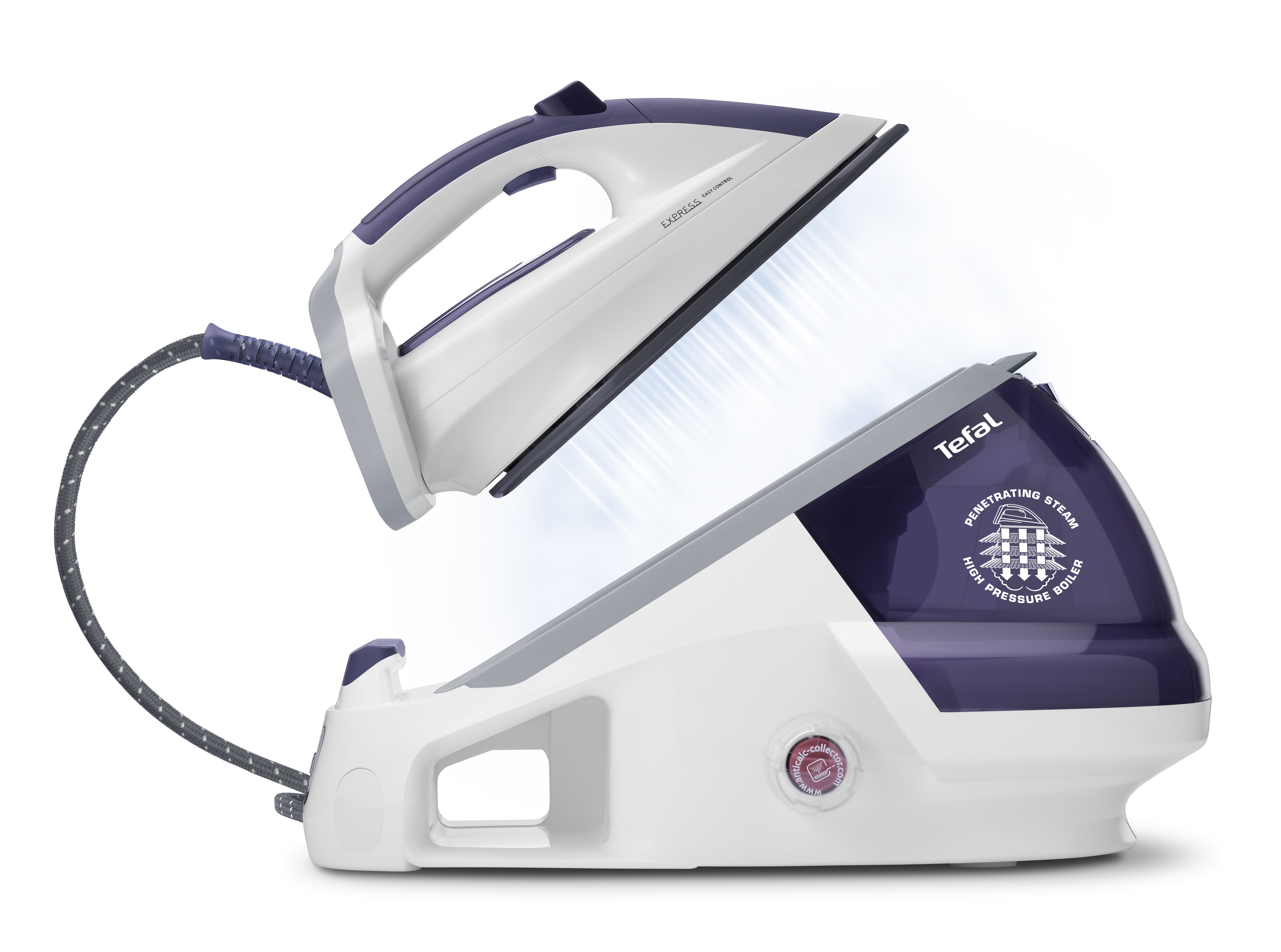 TEFAL เตารีด แรงดันไอน้ำ GV7556 แผ่นหน้าเตารีด Ultragliss 2400W รุ่น GV7556