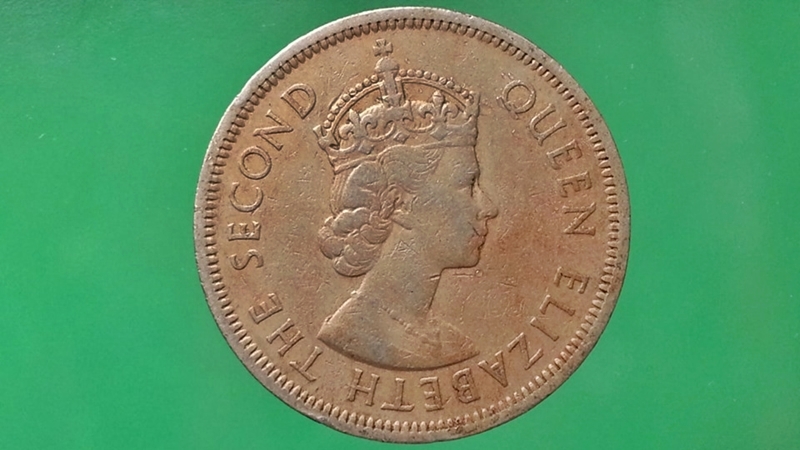 เหรียญ เงินตรา ประเทศ ฮ่องกง Dollar 1960