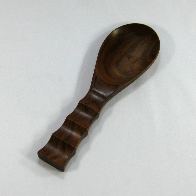 ทัพพีตักข้าวไม้พยูงด้ามหยัก # 404