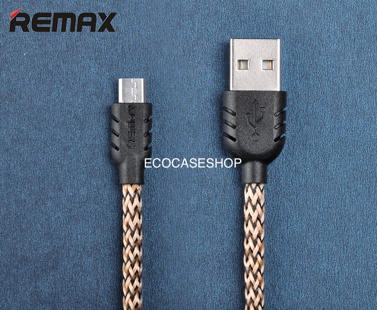 สายชาร์จ samsung remax แท้ สายถัก super nylon สีเหลือง