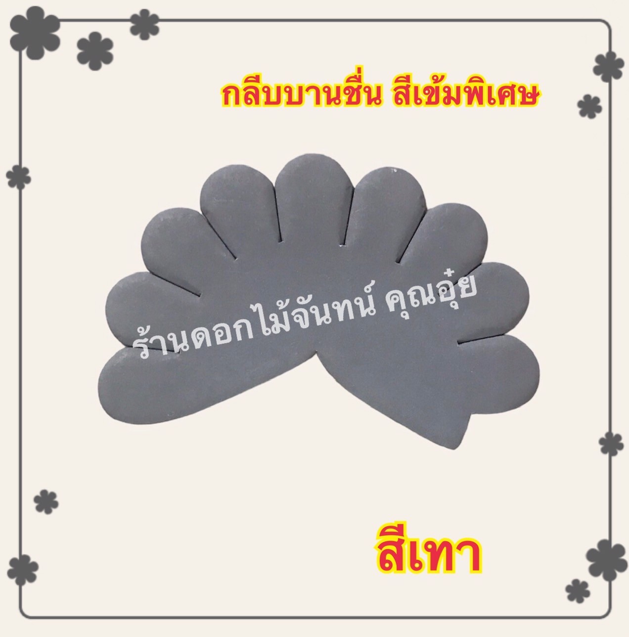 กลีบบานชื่น สีเทา