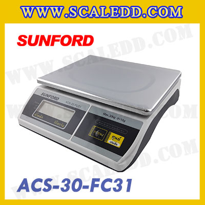 เครื่องชั่งดิจิตอล SUNFORD ACS-30-FC31 พิกัด 30Kg x 10g เครื่องชั่งน้ำหนัก30kg ตาชั่ง ดิจิตอล30กิโลกรัม กิโลดิจิตอล30kg เครื่องชั่งงานไปรษณีย์ เครื่องชั่งงานขนส่ง เครื่องชั่งตั้ง โต๊ะ30kg เครื่องชั่งดิจิตอล30kg (รหัสตัวแทน B198)