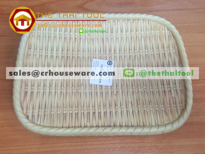 ถาดเหลี่ยม 12 นิ้ว ลายไม้สาน รหัส : NK13713-12 Melamine tray square shape weave design 12 inches Code : NK13713-12