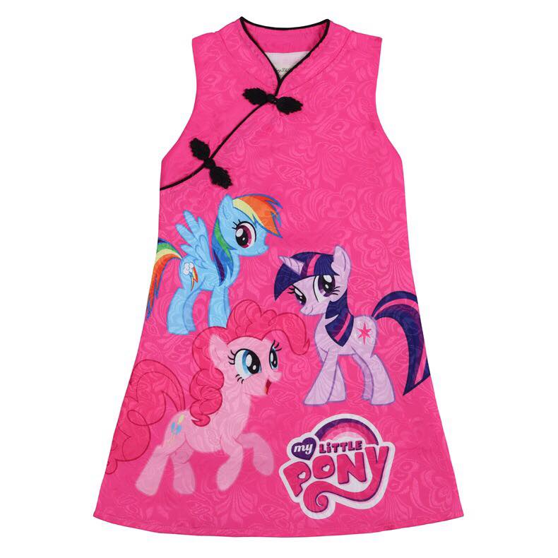 เดรสโพนี่ สีชมพูเข้ม