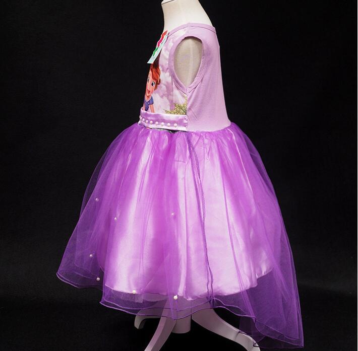 เดรสเจ้าหญิง โซเฟีย สีม่วง ชมพู