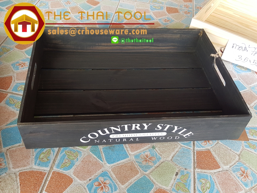 ถาดไม้ รุ่น Jasmine-L รหัส : 005- TW-JASMINE-L. Wooden tray Jasmine-L. Code : 005-TW-JASMINE-L