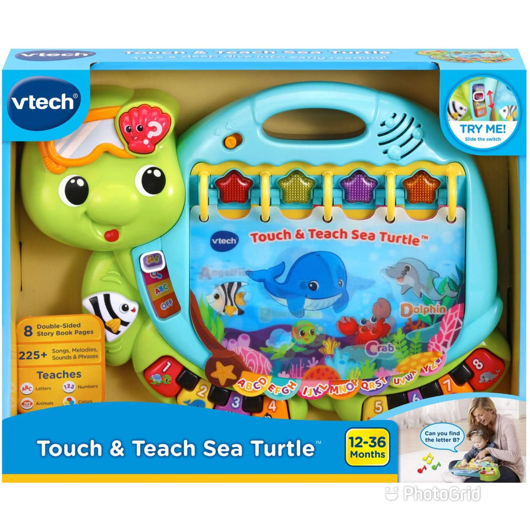 หนังสืออิเลคโทรนิคส์ VTech Touch and Teach Sea Turtle Interactive Learning Book