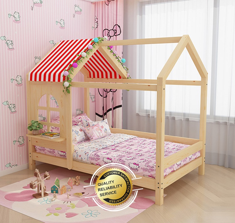 เตียงนอนไม้ โครงบ้าน Littel house