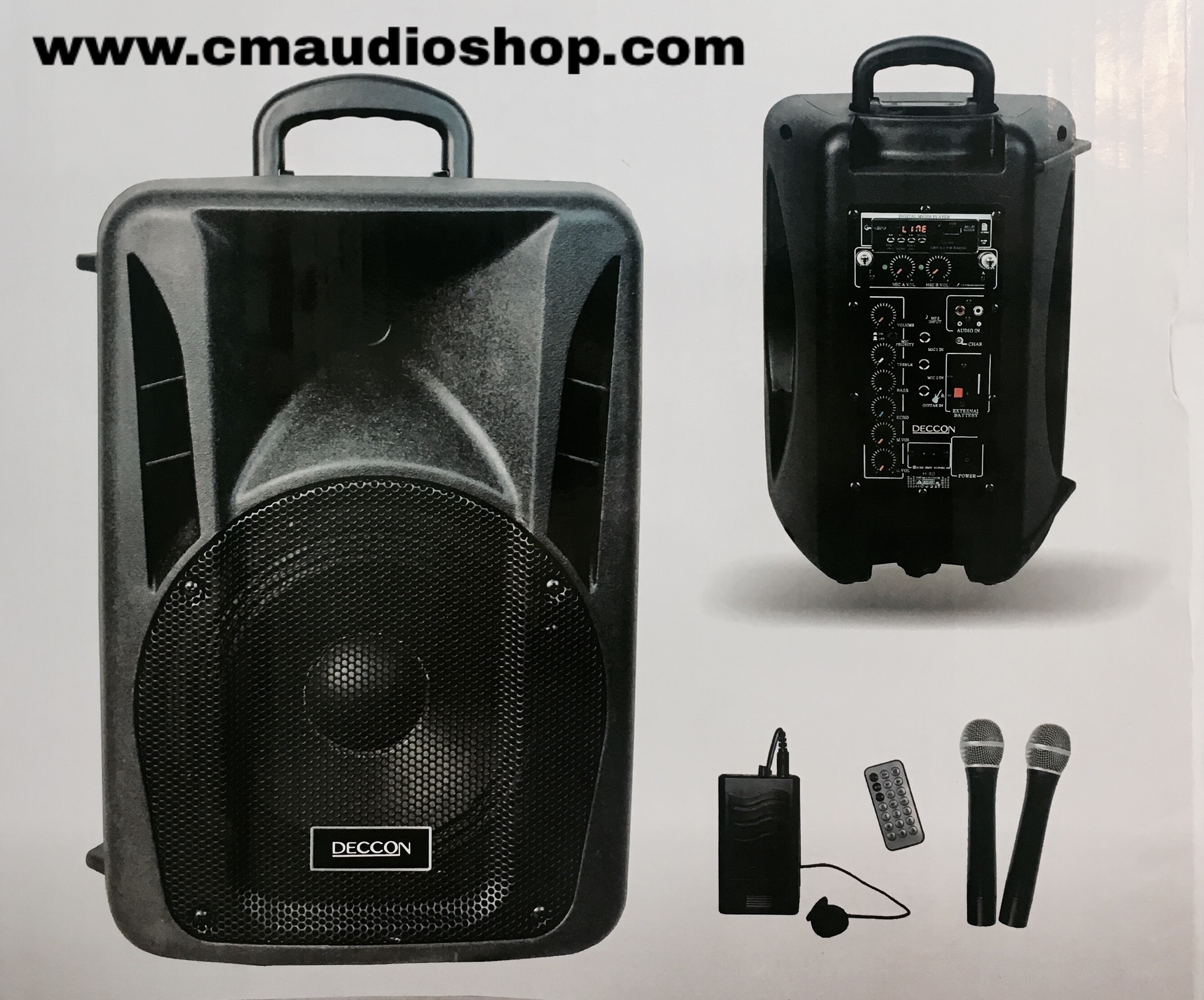 เครื่องช่วยสอน-ลำโพงขยายเสียงแบบพกพา Deccon H-8B (USB, Dual Channel, Bluetooth, Record)