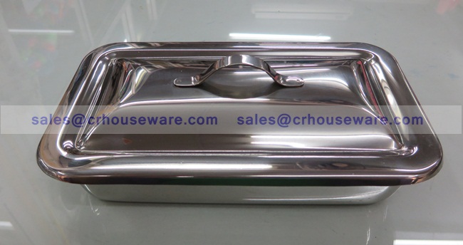 กล่องเครื่องมือแพทย์ 12" x 8" x 2 1/2 " พร้อมฝา รหัสสินค้า 100-M028
