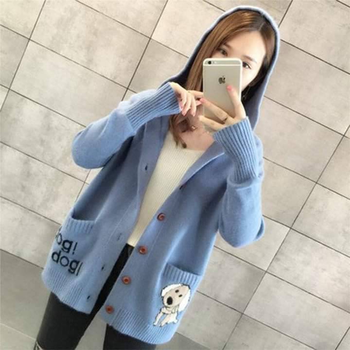 เสื้อกันหนาวไหมพรม ลายDog